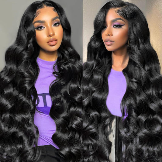 22-28" Deep Wave Skin Lace Wig 13*6